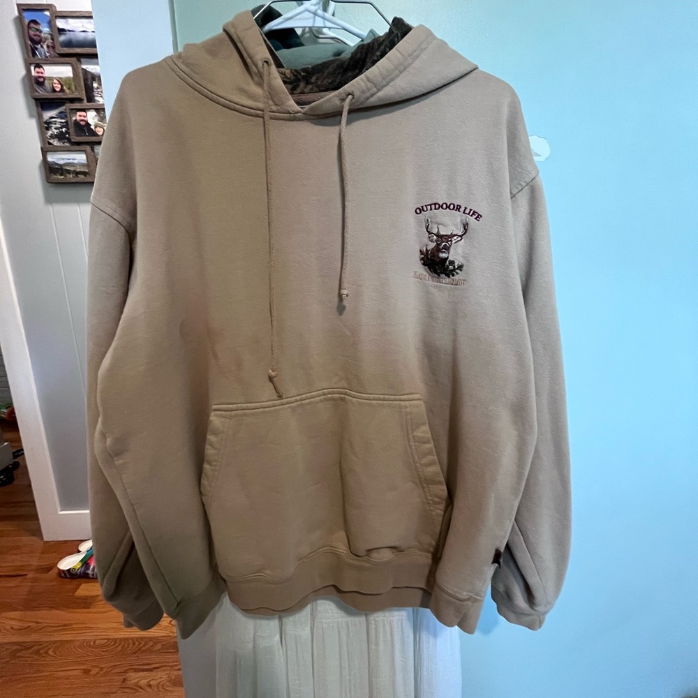 Outdoor Life Men's Beige Hoodie with Graphic